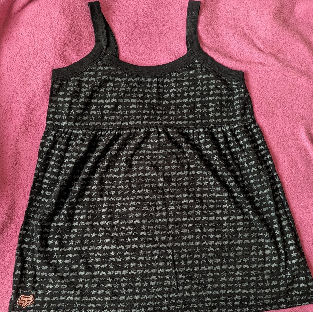 Fox Racing Juniors Tank Top XL Black Grey Pink